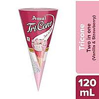 AMUL TRICONE TWO IN ONE 120ML