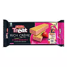 BRITANNIA TREAT STRAWBERRY WAFERS 50GM