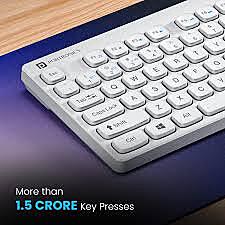 Portronics Bubble 2.0 White Wireless Keyboard features a stylish design, responsive keys, Bluetooth connection, and extended battery life for convenience.