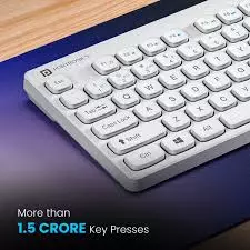 Portronics Bubble 2.0 White Wireless Keyboard features a stylish design, responsive keys, Bluetooth connection, and extended battery life for convenience.