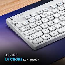 Portronics Bubble 2.0 White Wireless Keyboard features a stylish design, responsive keys, Bluetooth connection, and extended battery life for convenience.