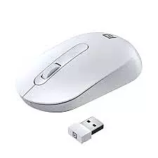 Portronics Toad 13: White 2.4G Wireless Mouse featuring 1200 DPI for precise tracking. Ergonomic design for comfort, perfect for home or office use. Reliable wireless connectivity and sleek look.