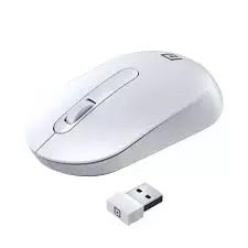 Portronics Toad 13: White 2.4G Wireless Mouse featuring 1200 DPI for precise tracking. Ergonomic design for comfort, perfect for home or office use. Reliable wireless connectivity and sleek look.