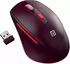 Portronics Toad 32 Wireless Mouse – 6 Buttons | 2.4GHz Connectivity | 10m Range | Ergonomic Design | Adjustable Optical DPI | Auto Power Saving | Red | Laptop & PC Compatible