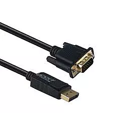 UPORT DisplayPort to VGA Cable 1.8M - Connect DisplayPort devices to VGA displays. High-quality video, durable, flexible setup, ideal for presentations.