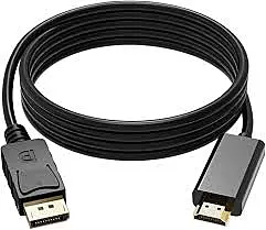 Uport 1.8M DisplayPort to HDMI Cable – 4K, high-speed connection for stunning visuals. Supports 4K resolution, ideal for gaming and streaming. Durable design, perfect for home or office use.