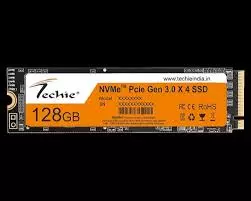Techie M.2 NVMe SSD (128Gb) offers lightning-fast data transfer speeds, compact design for easy installation, and reliable performance for gaming and professional applications. Upgrade your storage!