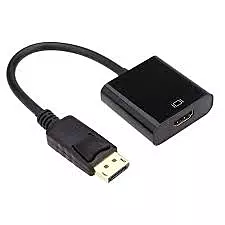 Lapcare LPDH‑003 converts DisplayPort to HDMI with full‑HD 1080p60 resolution, audio passthrough, and secure gold‑plated latch DP connector.