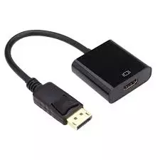 Lapcare LPDH‑003 converts DisplayPort to HDMI with full‑HD 1080p60 resolution, audio passthrough, and secure gold‑plated latch DP connector.