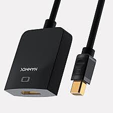 Hammok-SOPHIA Mini DP to HDMI Adapter enables seamless connection from Mini DisplayPort devices to HDMI displays. Compact design, supports 4K resolution, perfect for presentations and entertainment.