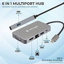 Docking Station LC-601 – USB-C & USB-A Hub, HDMI, Ethernet, Charging