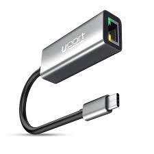 UPORT USB-C to Gigabit Ethernet Adapter offers high-speed internet access via USB-C. Compact design, plug-and-play functionality, and supports 10/100/1000 Mbps for seamless connectivity.