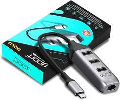 uPort 4-in-1 USB-C Hub – Dual HDMI, USB 3.0, Power Delivery. Connect multiple displays, transfer data, and charge devices simultaneously. Compact design for portability and convenience.