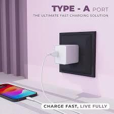 Lapcare Wall Charger LWC‑654: dual USB‑A &/or USB‑C outputs with up to 20 W fast charging, universal 100–240 V input, built‑in surge/short‑circuit protection & compact travel design.