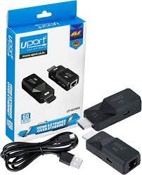 XIKKART 60M HDMI Extender Repeater Transmitter/Receiver – Over Cat5/Cat6 Cable | Supports 3D & Full HD 1080p | For TV, Projector, HDTV, DVR | Compact Design | Black