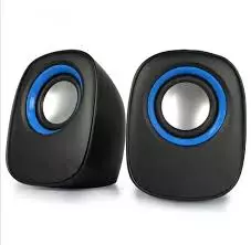 HAMMOK JESSI USB Speaker – Compact & Stylish, Crisp Sound | Orange & Blue | Perfect for Travel, Music & USB Devices
