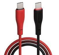 Portronics Hue X – 60W Dual-Tone USB-C Cable, Black & Red. Fast charging, durable design, and stylish look. Perfect for all your USB-C devices. Length: 1.5m, compatible with various gadgets.