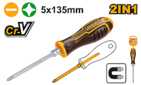 INGCO 2IN1 SCREWDRIVER SET 5X135MM AKISD0203