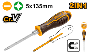 INGCO 2IN1 SCREWDRIVER SET 5X135MM AKISD0203