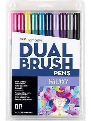 TOMBOW AB-T DUAL BRUSH PEN 10 GALAXY COLORS SET