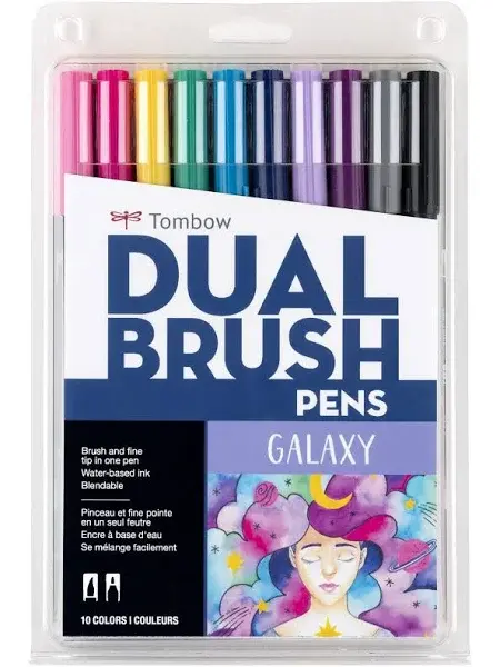 TOMBOW AB-T DUAL BRUSH PEN 10 GALAXY COLORS SET TOMBOW AB-T DUAL BRUSH PEN 10 GALAXY COLORS SET