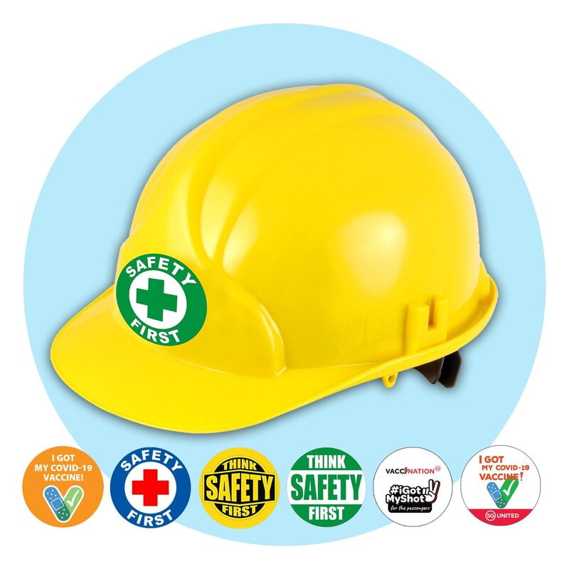 Self Adhesive Safety Helmet Sticker