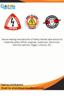 Self Adhesive Safety Helmet Sticker