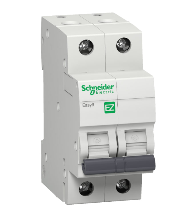 Schneider Electric MCB 2P, 63 A, C curve, 10000 A 240V (Pack of 1)