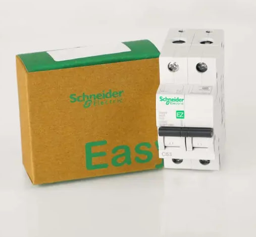 Schneider Electric MCB 2P, 63 A, C curve, 10000 A 240V (Pack of 1)