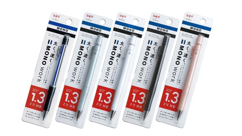 TOMBOW MONO WORK MECHANICAL PENCIL, 1.3mm TOMBOW MONO WORK MECHANICAL PENCIL, 1.3mm