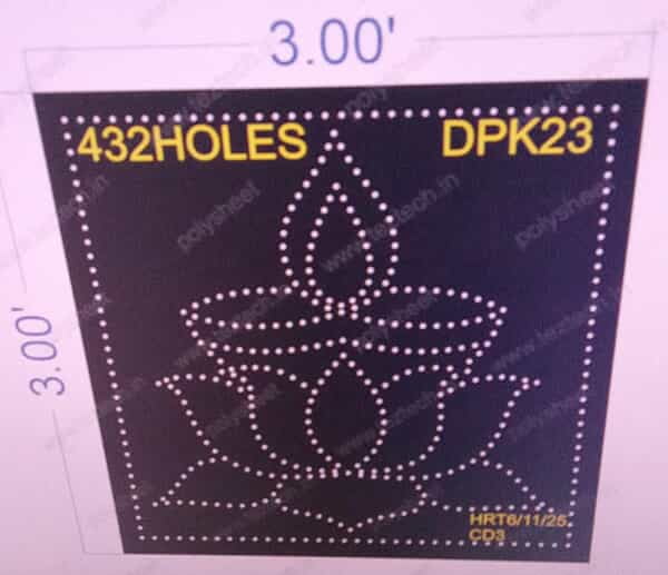DPK23 DIPAK LOTUS 1 PART 3X3 FEET432 HOLES