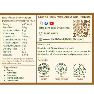 Royal Dates & Dry Fruits Laddu (180 g)