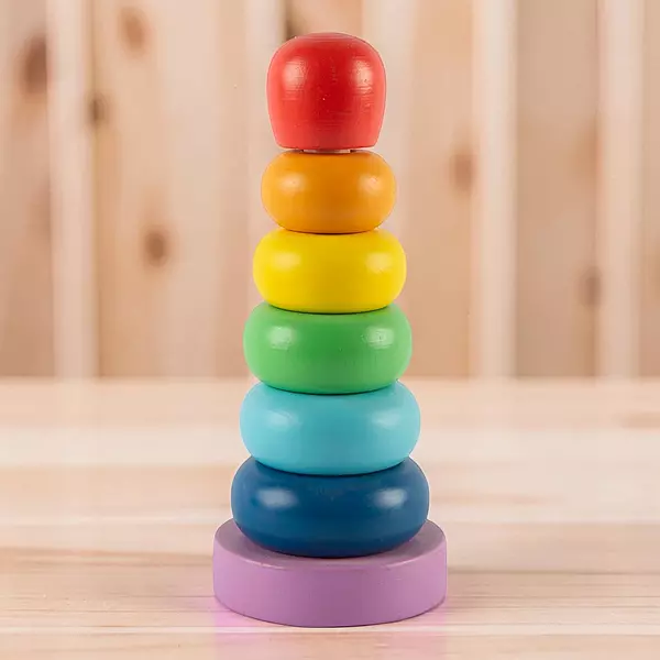 Channapatna Toys Wooden Rainbow Stacking Toy