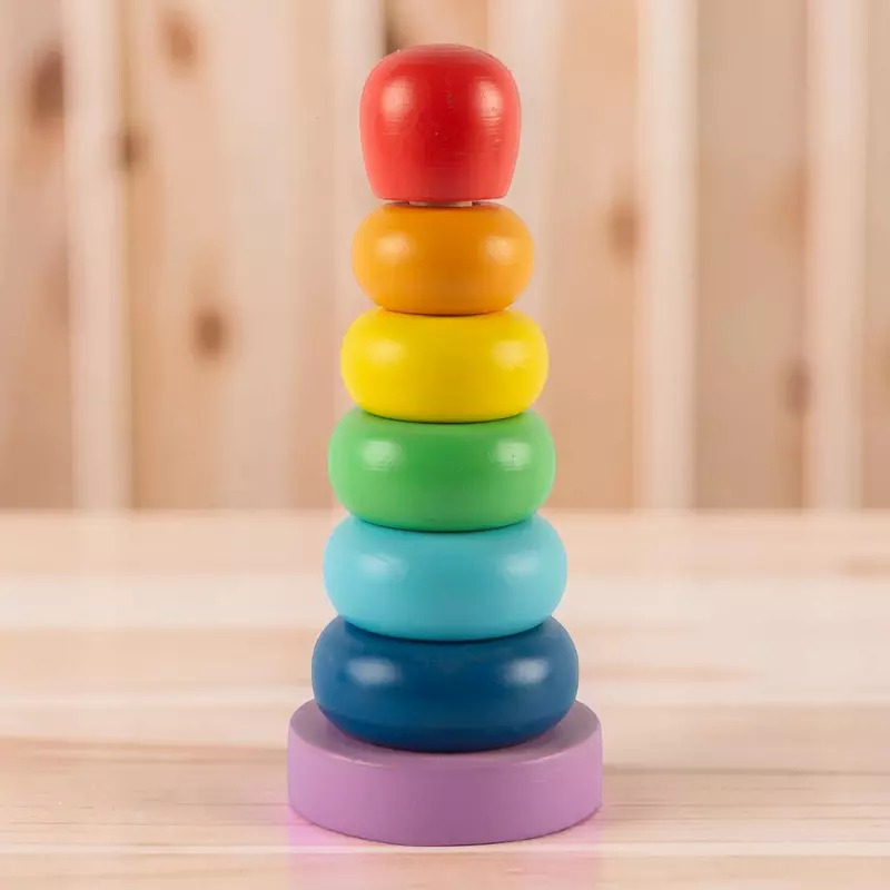Channapatna Toys Wooden Rainbow Stacking Toy