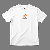 Distorted Sunshine White Cotton Regular Fit T-Shirt