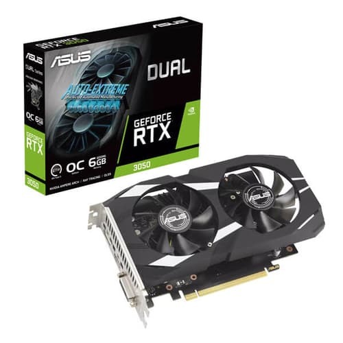 ASUS Dual RTX 3050 OC Edition 6GB GDDR6 Graphics Card – PCIe 4.0 Gaming GPU