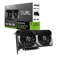 ASUS Dual RTX 5060 Ti OC Edition 16GB GDDR7 Graphics Card – Dual-Fan | 4K Support | PCIe 5.0