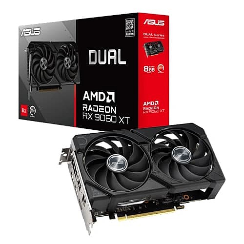 ASUS Dual RX 9060 XT 8GB GDDR6 Graphics Card – PCIe 5.0 Gaming GPU