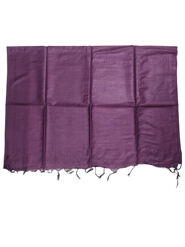 Wine Cotton Silk Solid Dupatta