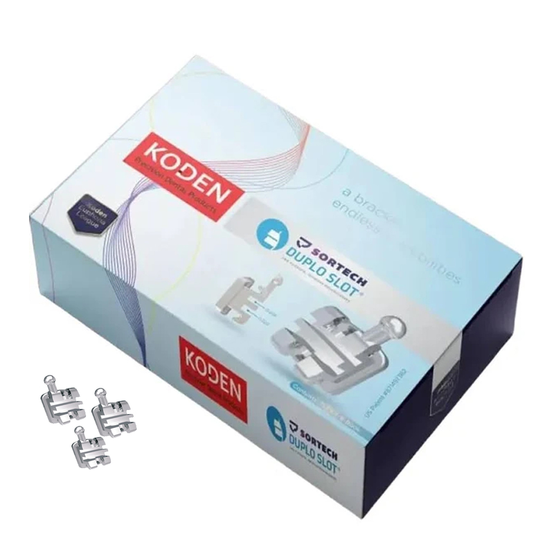 Koden Duploslot Metal Bracket 7 × 7 Kit MBT 0.022 | Orthodontic Brackets