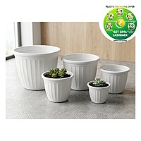 Dura Pot | Premium Round Nursery & Home Planter (White)