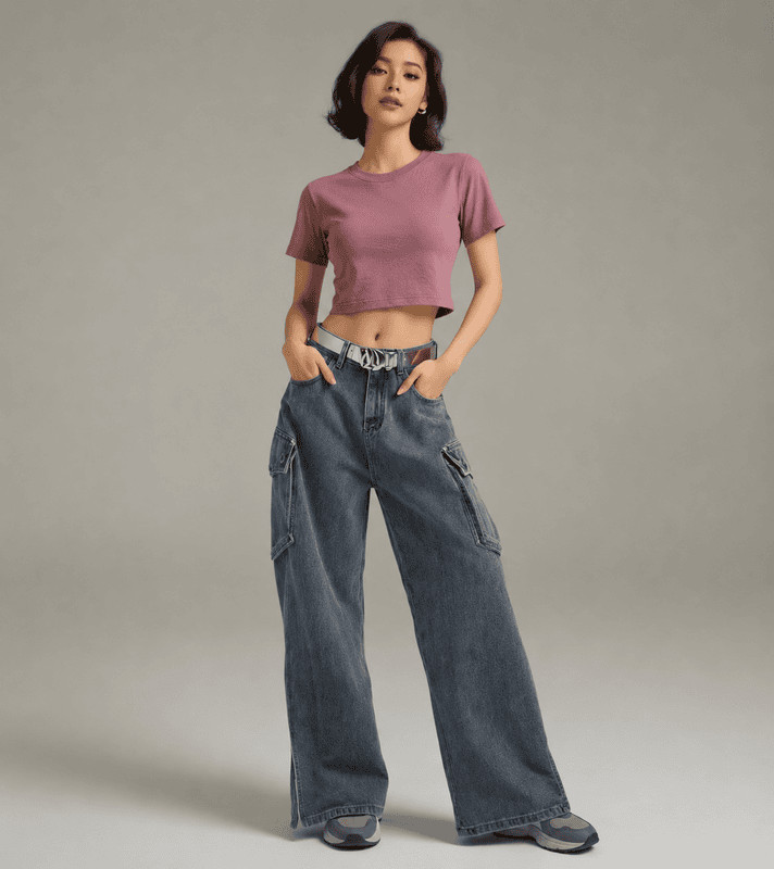 DUSKY PINK-CROP TOP