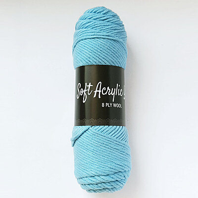 Soft Acrylic Yarn 8 ply Dusky Blue