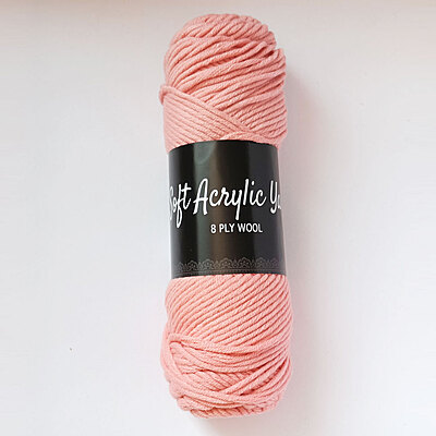 Soft Acrylic Yarn 8 ply Dusky Peach