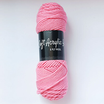 Soft Acrylic Yarn 8 ply Dusky Pink