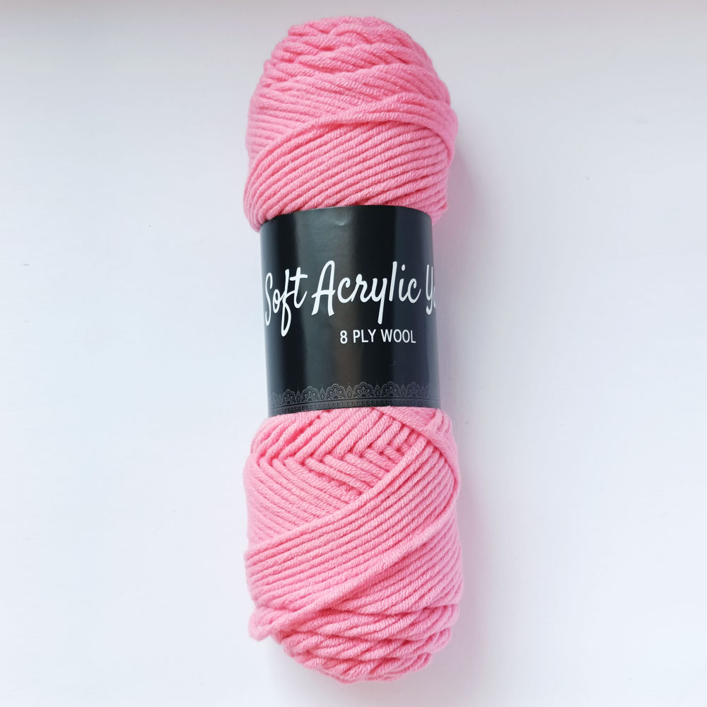 Soft Acrylic Yarn 8 ply Dusky Pink Soft Acrylic Yarn 8 ply Dusky Pink