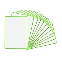 A4 Double Sided Magnetic Erasable MDF Plain Whiteboard With Green Border