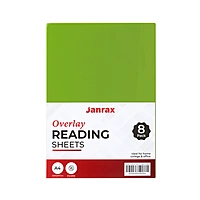 Pack of 8 A4 Plain Light Green Dyslexia Overlay Reading Sheets â€“ PET Material, Rounded Corners