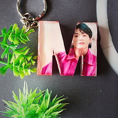 'M'LETTER BTS PHOTO KEYCHAIN (LPK0002)