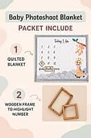 Baby Monthly Milestone Cotton Blanket & Photo Props – Safari Story Baby Monthly Milestone Cotton Blanket & Photo Props – Safari Story